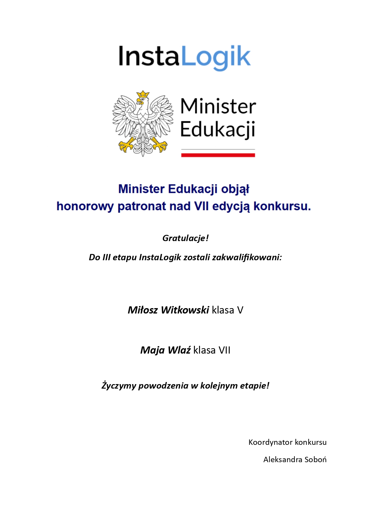 na strone wyniki InstaLogik po 2 etapie page 0001